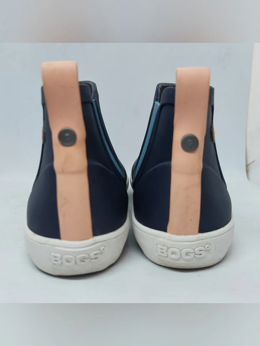 Bogs Bloom Kicker Rain Boots Womens Size 6 Navy Low Top Waterproof Outdoor Shoes